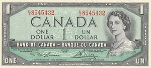 Canada 1954 $1.00 DI - Imagen 1 de 2