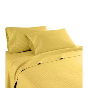 Hotel London 600 Thread Count 100% Cotton Deep Pocket Striped Sheet Set (King, G - Picture 1 of 3