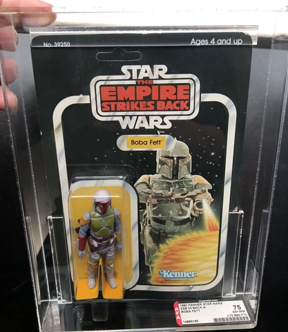 1980 Kenner Star Wars Boba Fett 32 Back AFA 75+ Figure Unpunched Vintage MOC NM Cover