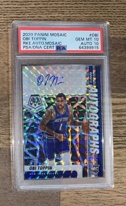 Obi Toppin 2020-21 Panini Mosaic Rookie Autographs - Knicks RC PSA 10 AUtO 10 - Picture 1 of 2