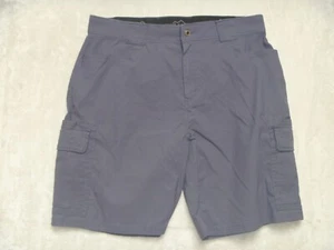 EDDIE BAUER CARGO Shorts Mens Size 38 Navy Blue Flat Front Inseam 10" - Picture 1 of 9