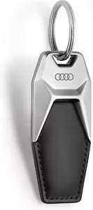 Llavero Original Audi 3181900600 Metal Cuero Colgante Llavero Negro (2 Piezas) - Imagen 1 de 6