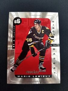 1997-98 PINNACLE BE A PLAYER MARIO LEMIEUX BISCUIT IN THE BASKET #2 OF 25