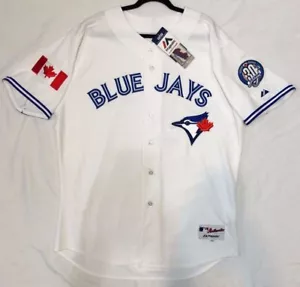 Authentic MAJESTIC, SIZE 60 4XL, TORONTO BLUE JAYS, HOME WHITE, ON FIELD Jersey - Picture 1 of 2