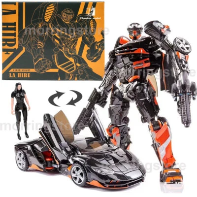 Thunder TH-01 Black Car Model Deformable Robot Action Figure Transform Toys Gift - Image 1 of 4