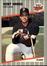 1989 Fleer Minnesota Twins Baseball Card #116 Kent Hrbek