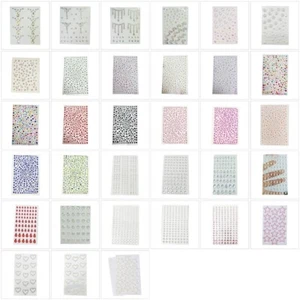 Elegant Face Gems Self Adhesive Face Rhinestones Pearls for Themed Photography - Picture 1 of 41
