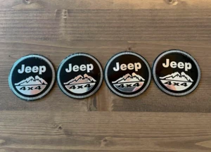 Jeep 4x4 Wheel Center Cap sticker 56.5 Set of 4 Aluminum Car Sticker - Picture 1 of 3
