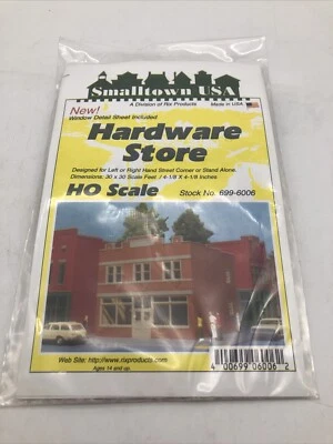 Smalltown Hardware Store Kit - HO Scale Model Railroad Building - #6006 - Image 1 of 4