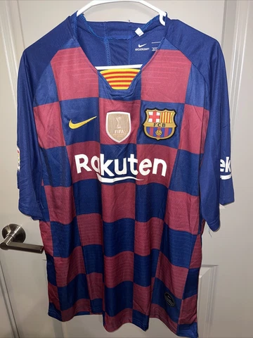 Barcelona Men's Jersey Nike 2019-20 size XL 2020 FIFA World Champion w/shorts Cover