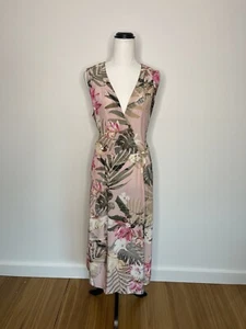 Jump womens dress faux wrap floral pink size 12 NWT casual party - Picture 1 of 12