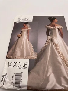 Vogue Pattern V1095 Misses Wedding Dress Ruffles Belleville Sassoon D 12 14 16 - Picture 1 of 5