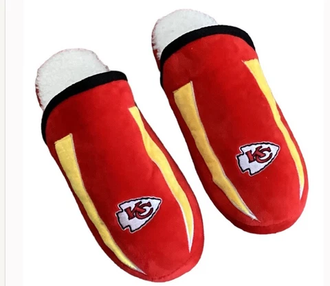 NFL Plush Slipper - Kansas City Chiefs - Football Men’s Size 9/10 Red Yellow Cover