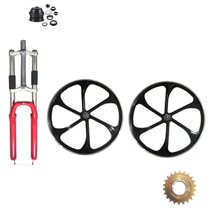 DONSP1986 26" Bike Red Fork w/Headset, 1-1/8" Threadless & Wheelset w/Freewheel - Picture 1 of 68