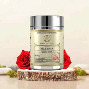 Khadi Natural Rose Herbal Face Mask 50 Gram - Picture 1 of 6