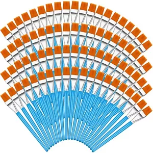 Crtiin 120 Pcs Flat Paint Brushes for Acrylic Paintbrush Bulk Art Detail Oil ... - Picture 1 of 7