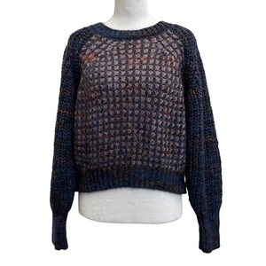 Anthropologie Moth Italy Wool & Mohair Melange Knit Cropped Fuzzy Sweater sz XS - Picture 1 of 12