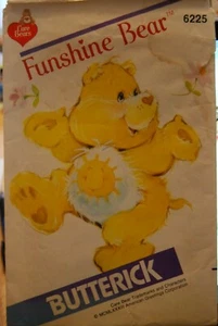 Vintage Butterick 6225 Care Bear Funshine Bear pattern - USED - Picture 1 of 2