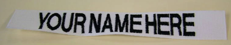 GUERRA DE VIETNAM ALGODÓN BLANCO BORDADO CINTA CON NOMBRE LETRAS VARIOS COLORES Gancho Foto 1 de 1