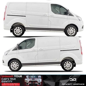 Linien Seitenstreifen Aufkleber Sticker Vinyl Kit passt Ford Transit Custom SWB Van - Bild 1 von 2