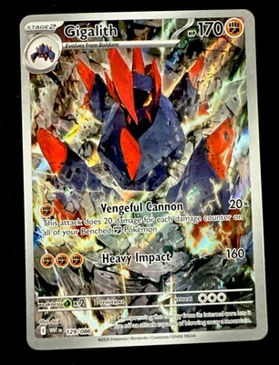 Gigalith 129/086 NM White Flare Pokemon TCG Illustration Rare IR - Image 1 of 2