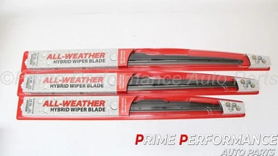 Toyota Land Cruiser 2000-2007 Front & Rear Genuine All-Weather Hybrid Wiper Set - Image 1 of 4