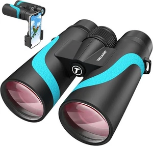 Binocolo 15x55 HD per Adulti, Alta Potenza, Ampia Vista, Prisma BAK4, Blu - Foto 1 di 8