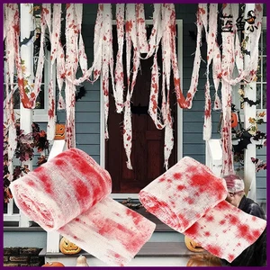 Benda garza sanguinante Halloween 3 m/5 m avvertimento cintura isolamento oggetti di scena horror - Foto 1 di 26