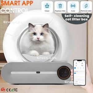 Caja de arena automática para gatos 65L bandeja de arena autolimpiante control inteligente de aplicaciones WIFI - Imagen 1 de 23