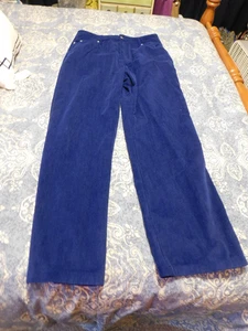 NWT Crown & Ivy Cabana Corduroy Holiday Bottoms Pants Navy Sz 12 - Picture 1 of 13