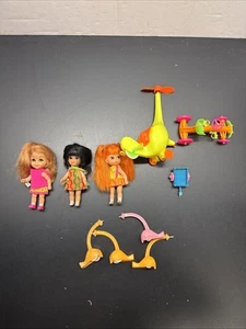 VTG 60s Mattel Liddle Kiddles Trikediddle Skediddle Doll Lot - Picture 1 of 7
