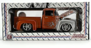 M2 Ground Pounders 1956 Ford F 100 Orange / Silver Flames 1:24 Scale - Picture 1 of 7