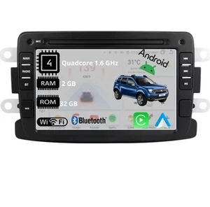 Autoradio Android Per Dacia Duster, Sandero, Logan Renault Captur 2 G 32G Wifi - Foto 1 di 6