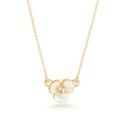 NWT Kate Spade Disco Pansy Pearl Flower Necklace $58 - Image 1 of 4
