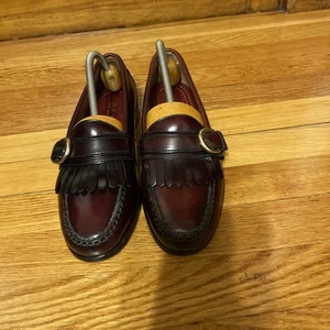 Cole Haan Kiltie Loafers Buckles Fringe Men's 8 D shoes Franklin Cordovan - Picture 1 of 7