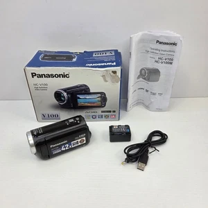 Panasonic HC-V100 1080p HD Camcorder Boxed With Accessories - Picture 1 of 24
