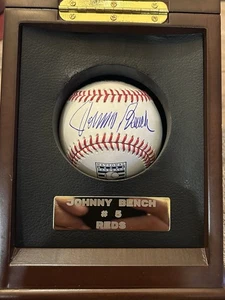 Johnny Bench signed Baseball Autogramm Auto JSA mit Vitrine !!!! - Bild 1 von 7
