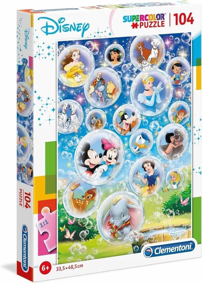 Clementoni Puzzle 104 Disney Supercolor 27119 - Immagine 1 di 1