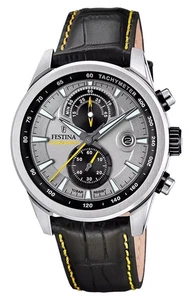 Reloj para hombre Festina Timeless cronógrafo esfera gris cuarzo 100M F20695-4 - Imagen 1 de 3