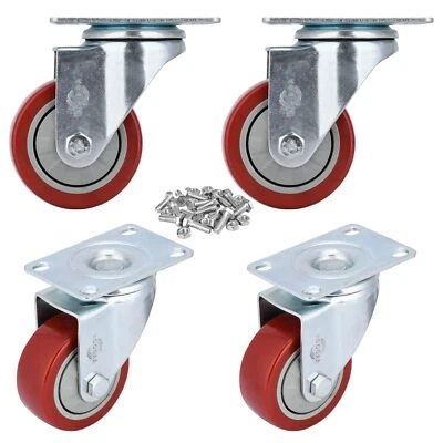 YOOGAA 3 inch Heavy Duty Casters Capacity 1000lbs Bearing Caster Wheels Without Brak...