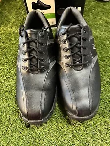 Footjoy Greenjoys 45471 schwarz Leder weiche Spikes Stollen Golfschuhe Herren 11 W " - Bild 1 von 5