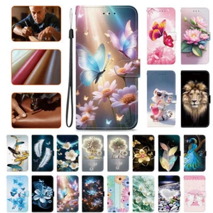 Bear Butterfly Flower Wallet Phone Case For Nokia 5.4 3.4 1.3 3.3 4.2 6.2 7.2 - Picture 1 of 32