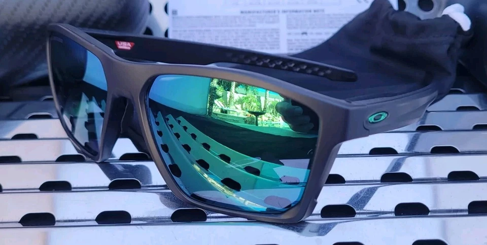 Oakley TargetLine Matte Black Prizm Jade Polarized Sunglasses Oo9397-0758