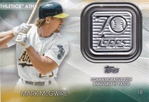 Topps 2021 Update Series Mark MCGWIRE #T70P-MM 70TH ANNIVERSARY PATCH RELIC CARD - Bild 1 von 2