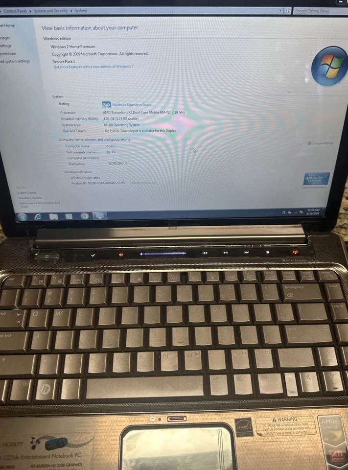 HP Pavilion dv4-1225dx  4GB , AMD Turion 2.1, 500gb Entertainment Notebook PC - Image 1 of 4