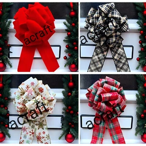 Arcos de Navidad de lujo XL hechos de cinta de borde con cable árbol de Navidad y decoración de regalos - Imagen 1 de 15