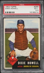 1953 Topps #255 Dixie Howell PSA 5.5 Dodgers - Bild 1 von 2
