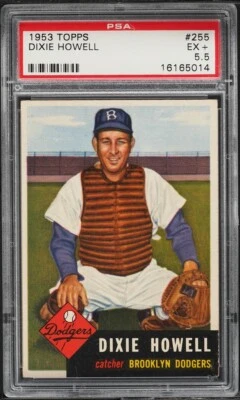 1953 Topps #255 Dixie Howell PSA 5.5 Dodgers - Image 1 of 2