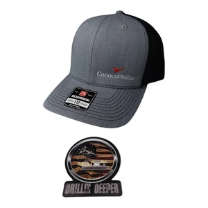 Conoco Grey Richardson Hat Sticker  Crane Oilfield Mining Construction P191 - Picture 1 of 6