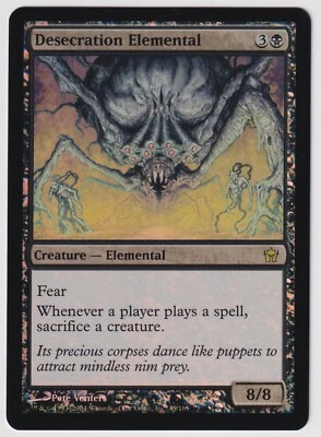 MTG Foil 1X Desecration Elemental X1 Fifth Dawn Magic - NM - Image 1 of 2